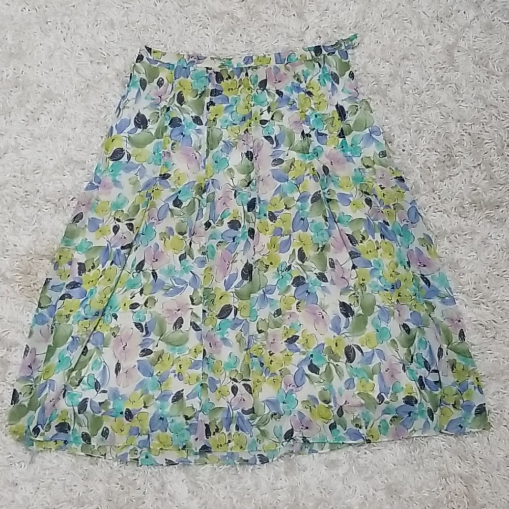 Floral Midi Light Summer Skirt